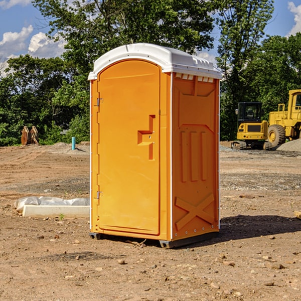 how often are the porta potties cleaned and serviced during a rental period in Amherst VA